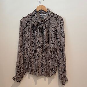 Frame Denim Gray Snake Print Blouse